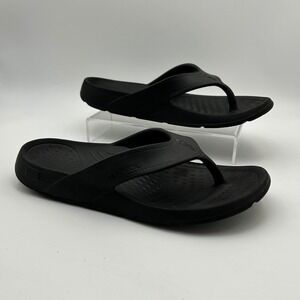 Nuusol Flip Flops Women Sz 8 Black Arch Support Comfort Recovery Sandals Casual